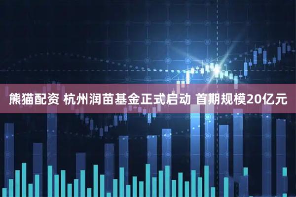 熊猫配资 杭州润苗基金正式启动 首期规模20亿元